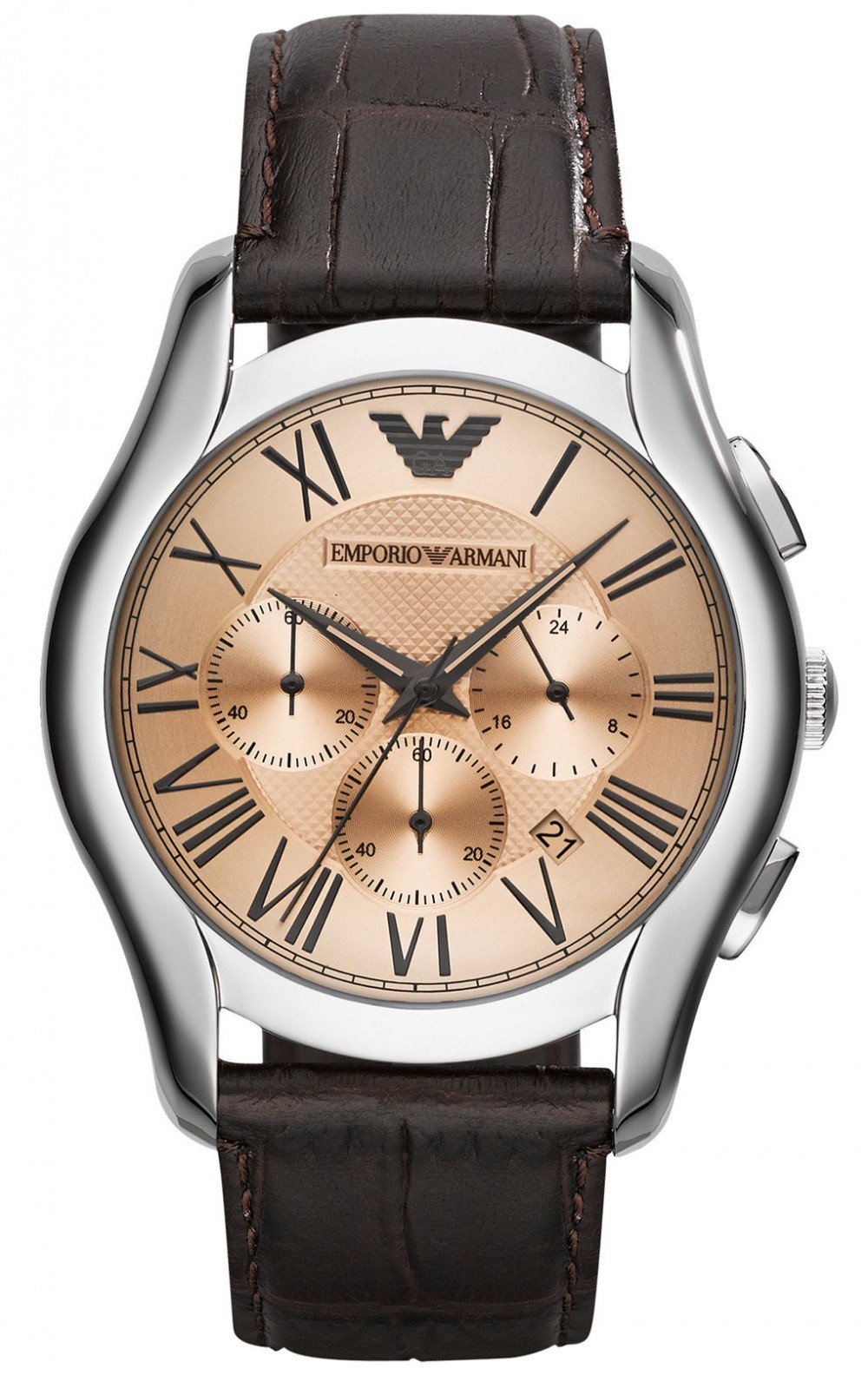 Đồng hồ Emporio Armani Men's Chronograph Dark Brown Leather Watch, 44mm  AR1785 ✓ 