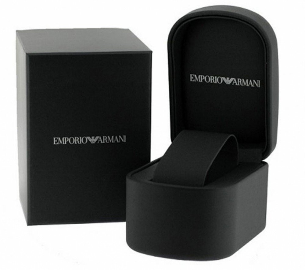 Đồng hồ Emporio Armani Men's Two-Hand Black Leather Watch, 43mm AR2447 ✓  