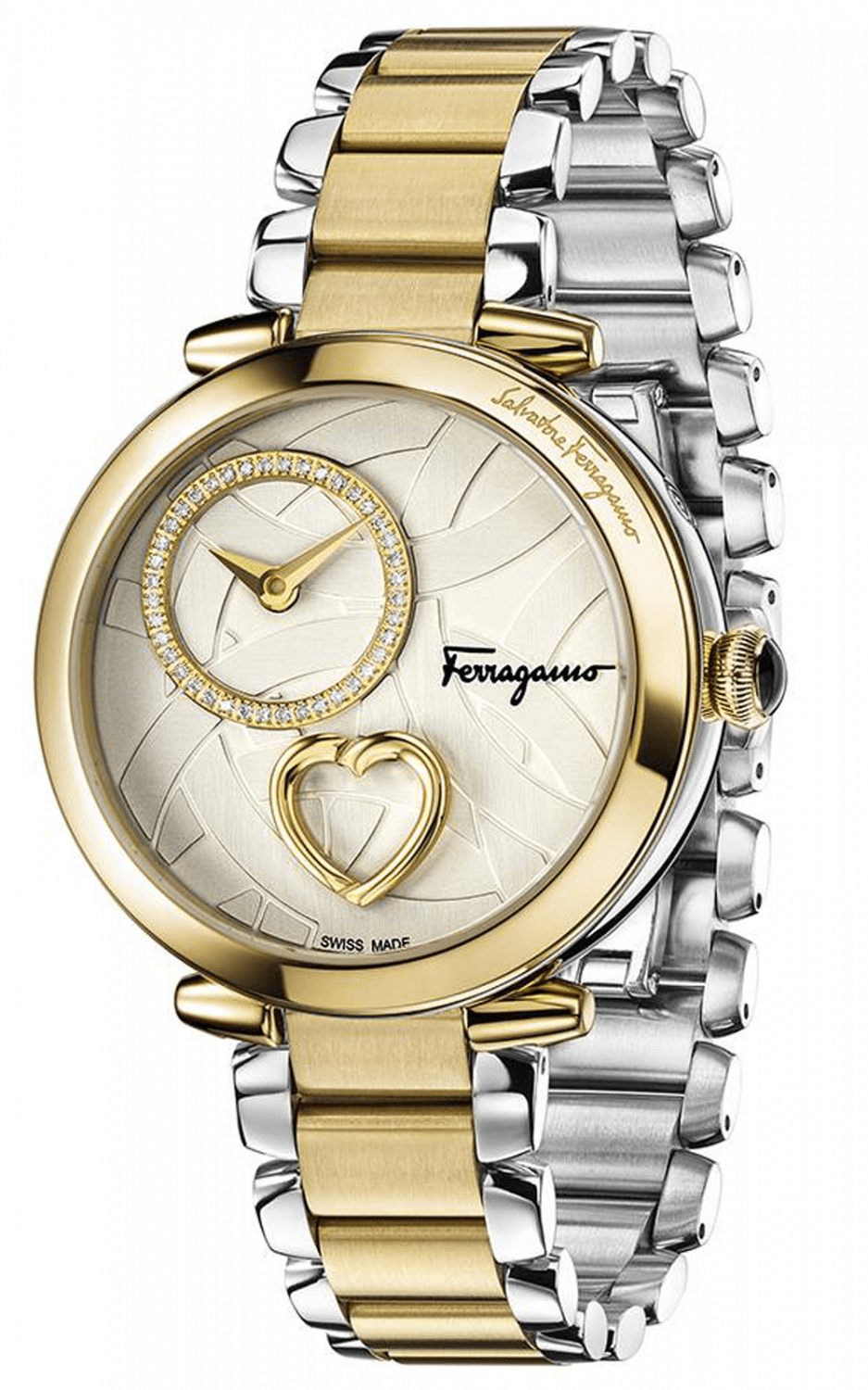 Đồng hồ Salvatore Ferragamo Women's 'Beating Heart' DIAMONDS Gold IP