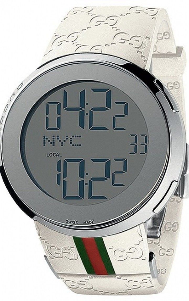 Đồng hồ Gucci - I-Gucci Digital Rubber Strap Watch 44mm ✓ 