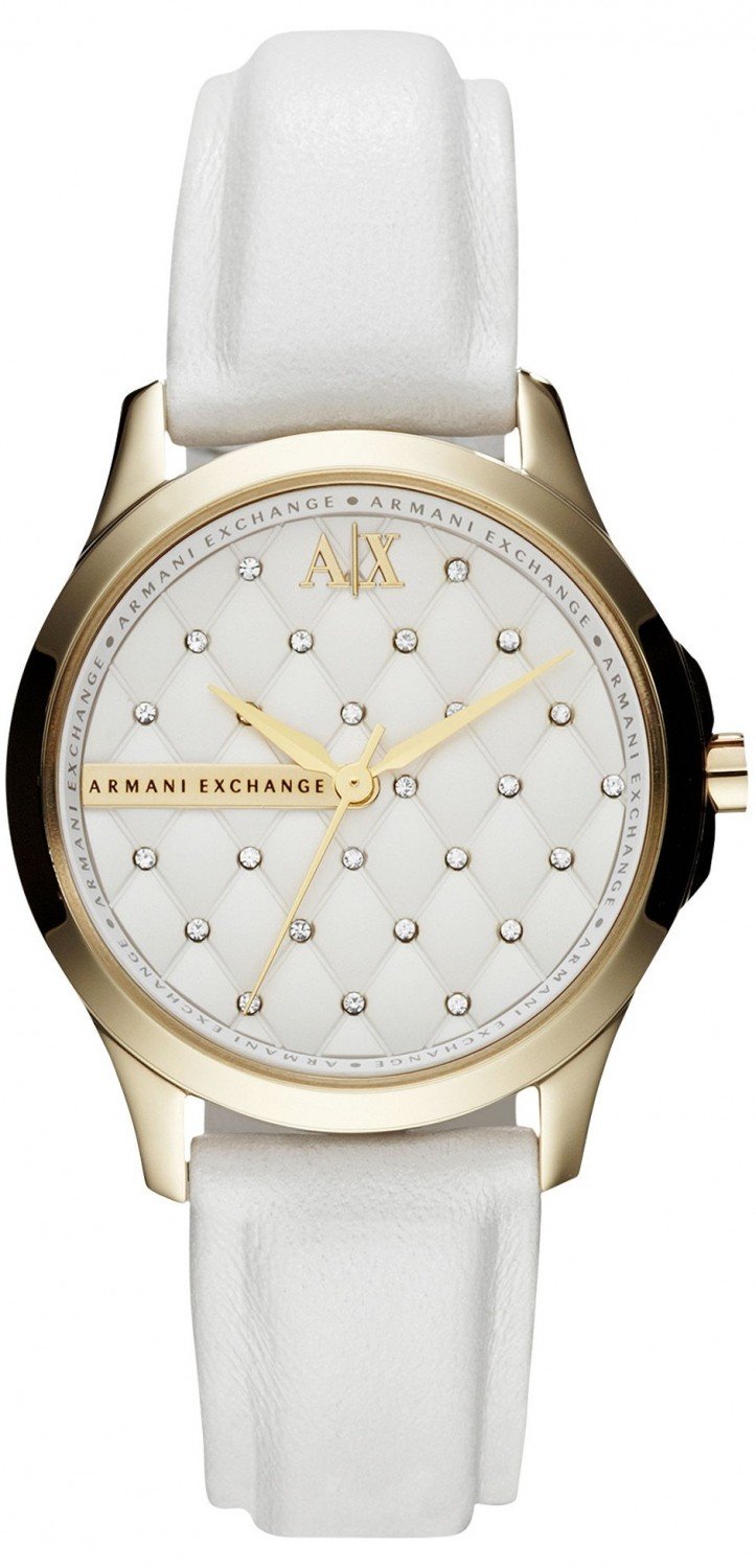 Đồng hồ A|X Armani Exchange Watch, Women's White Leather Strap 36mm AX5207  ✓ 