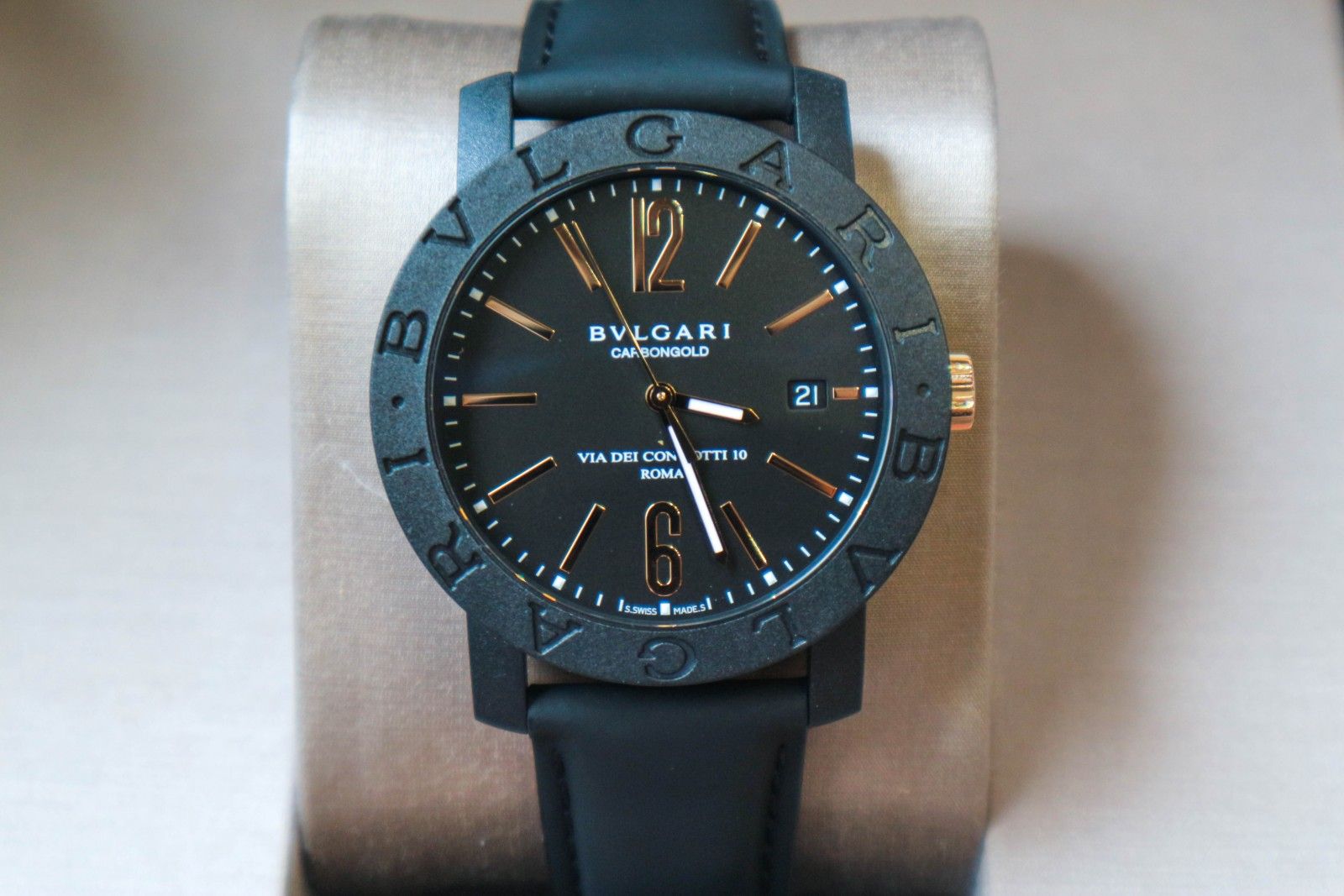 Đồng hồ BVLGARI CarbonGold Automatic, 40mm ✓ likewatch.com