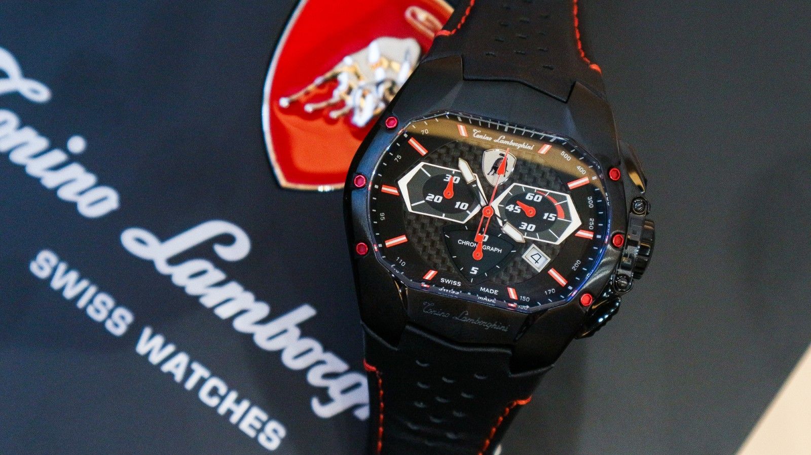 Đồng hồ Lamborghini GT1 Chrono Watch, 42mm T9GA ✓ 