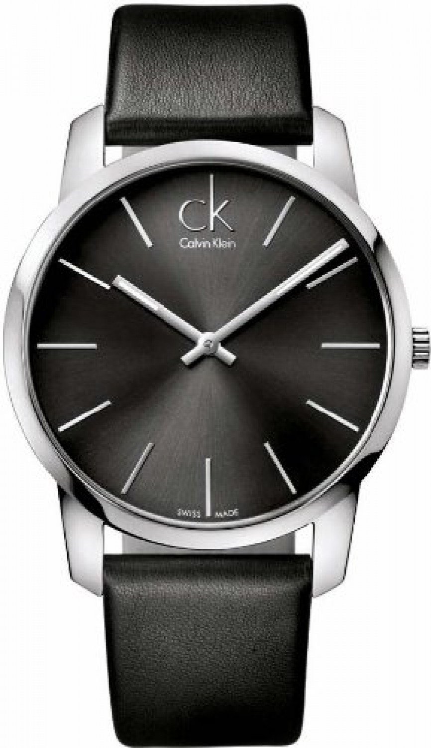 Đồng Hồ Calvin Klein Leather Swiss Quartz Black Dial Womens Watch 43mm 0943