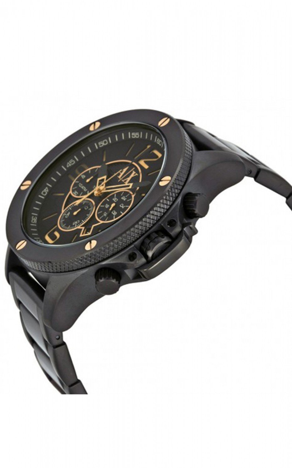 Đồng hồ Black Dial Black Ion-plated Mens Watch 48MM AX1513 ✓ 