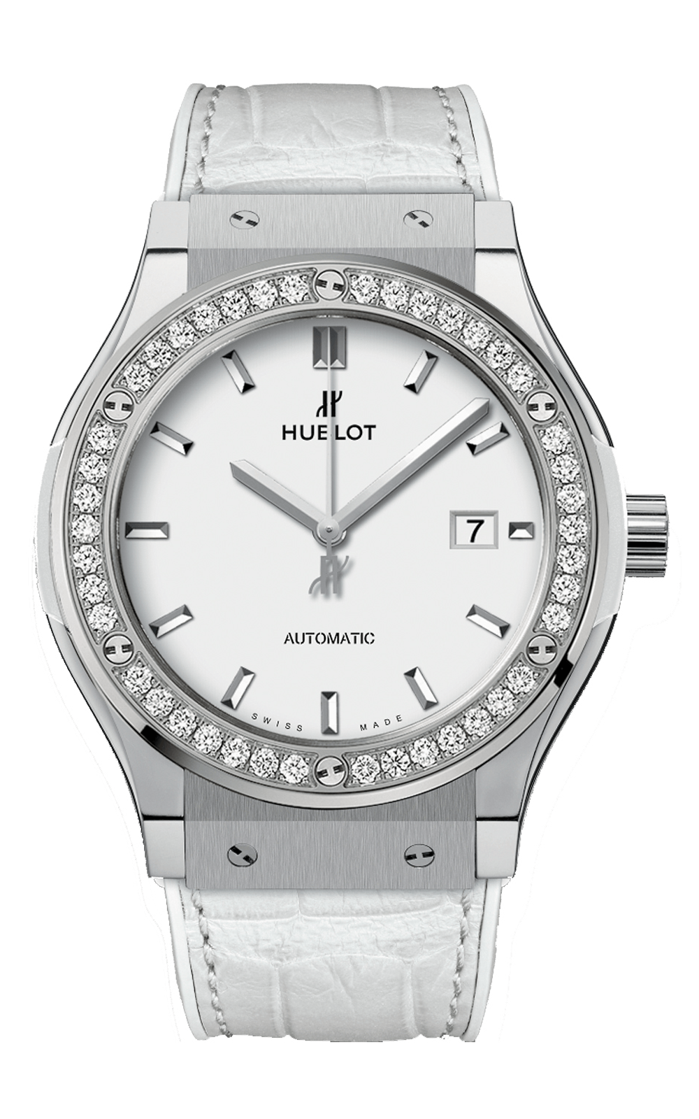 Đồng hồ Hublot Classic Fusion Titanium White Diamonds, 42mm  542.NE.2010.LR.1204 ✓ likewatch.com