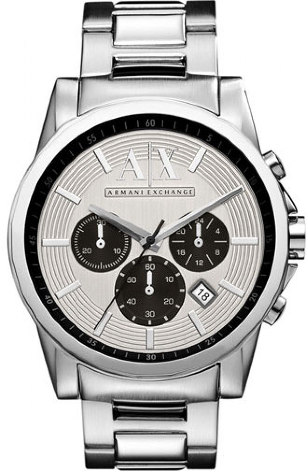 Đồng hồ AX Armani Exchange Chronograph Bracelet Watch Silver 45mm ✓  