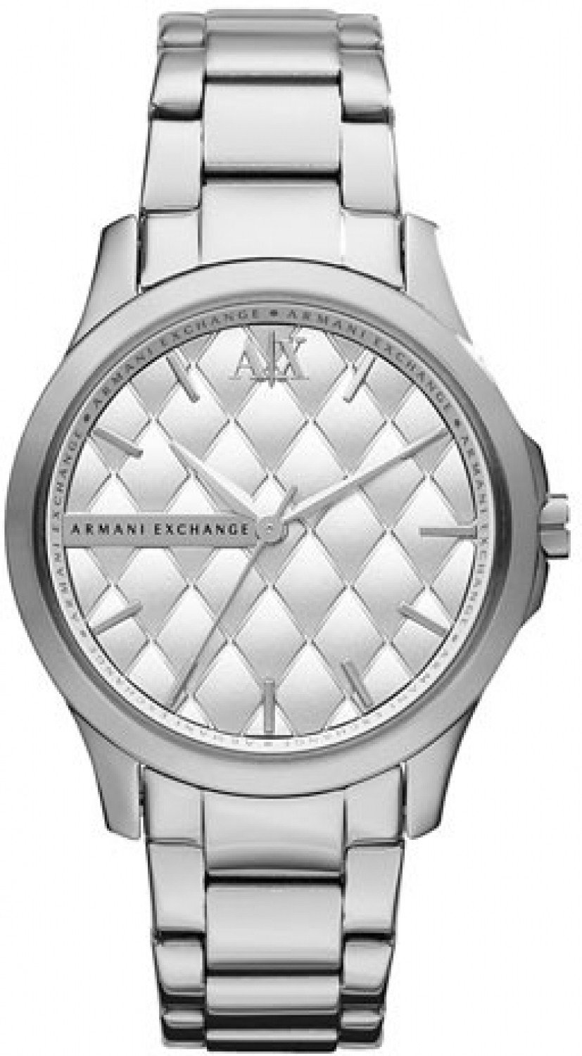Đồng hồ AX Armani Exchange Quilted Dial Watch Silver 36mm ✓ 