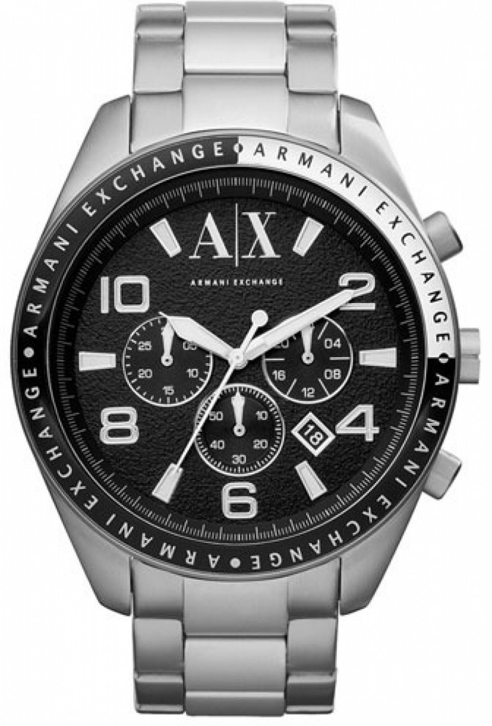 Đồng hồ AX Armani Exchange Round Bracelet Watch Silver/ Black 47mm ✓  