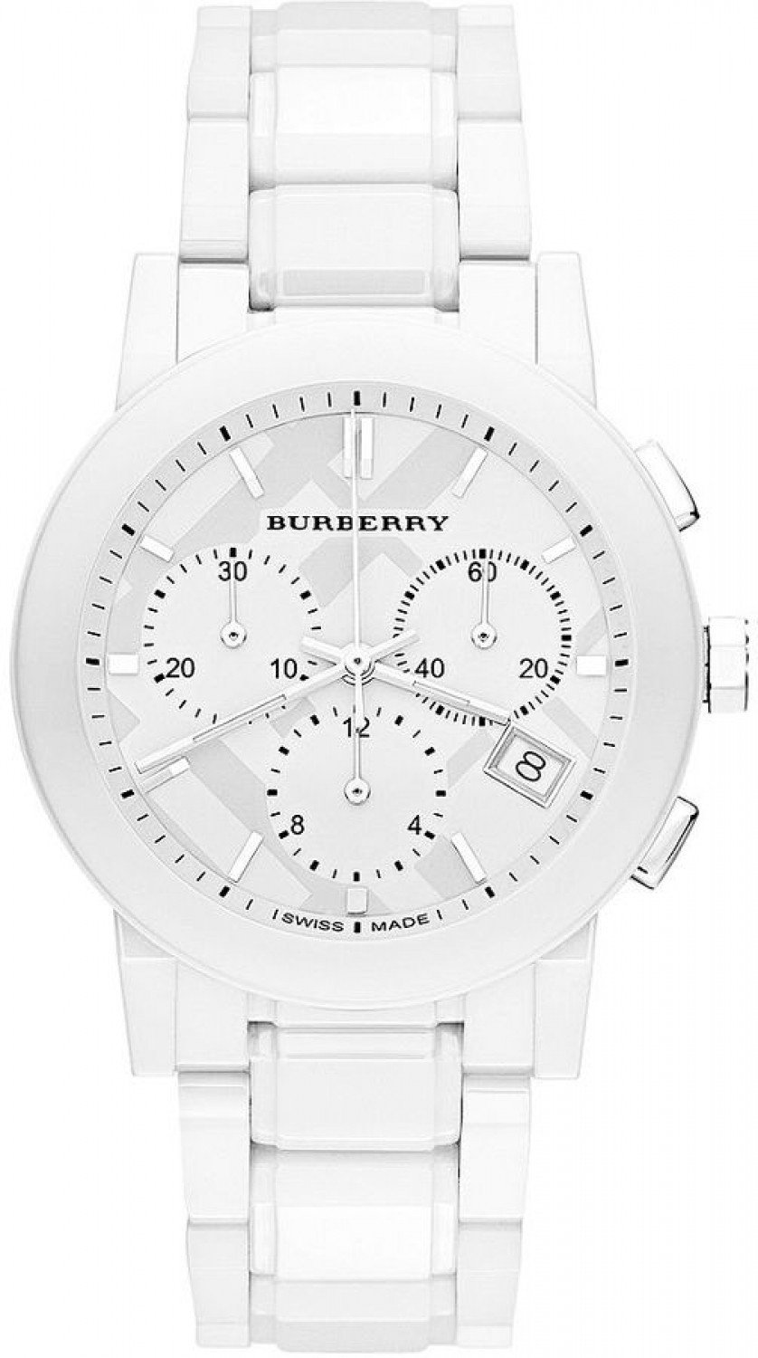 Đồng hồ The City Swiss Chronograph White Ceramic Bracelet BU9080, 38mm ✓  