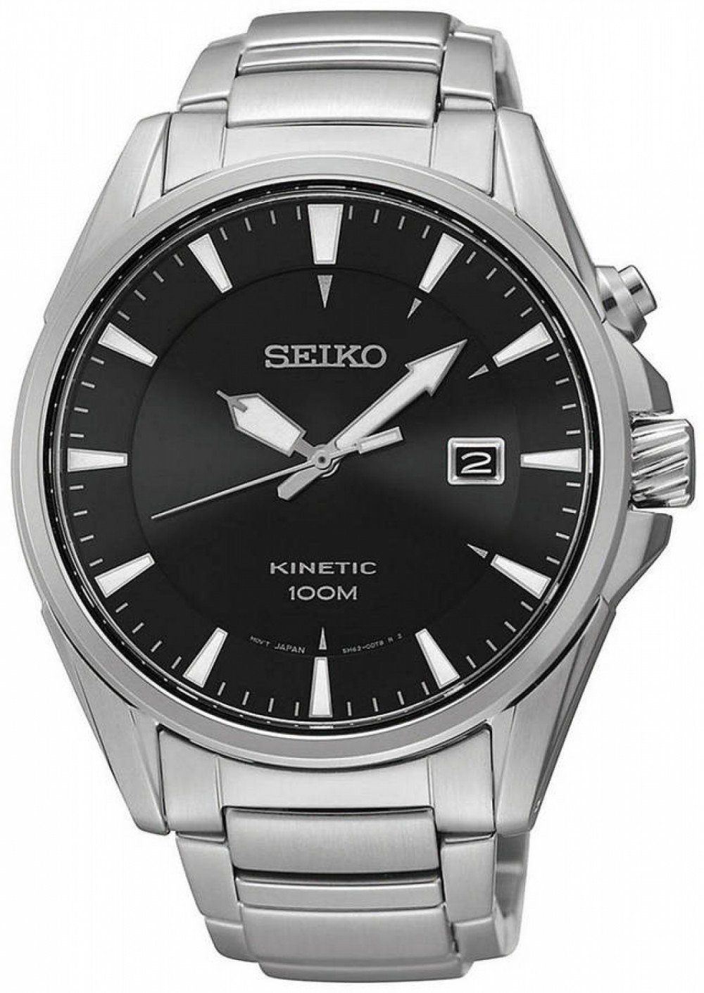 Top 34+ imagen seiko kinetic stainless steel watch